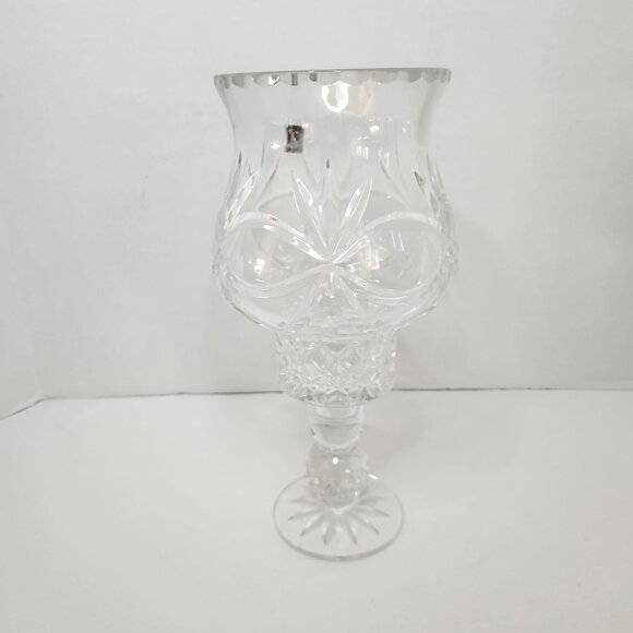 Vintage Julia Crystal 24% Lead Cut Glass Candle Holder/vase 11" Made in Poland - Picture 2 of 8